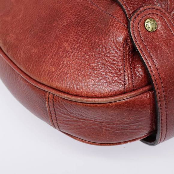BURBERRY Shoulder Bag Leather Red Auth ti2068 - Picture 9 of 16
